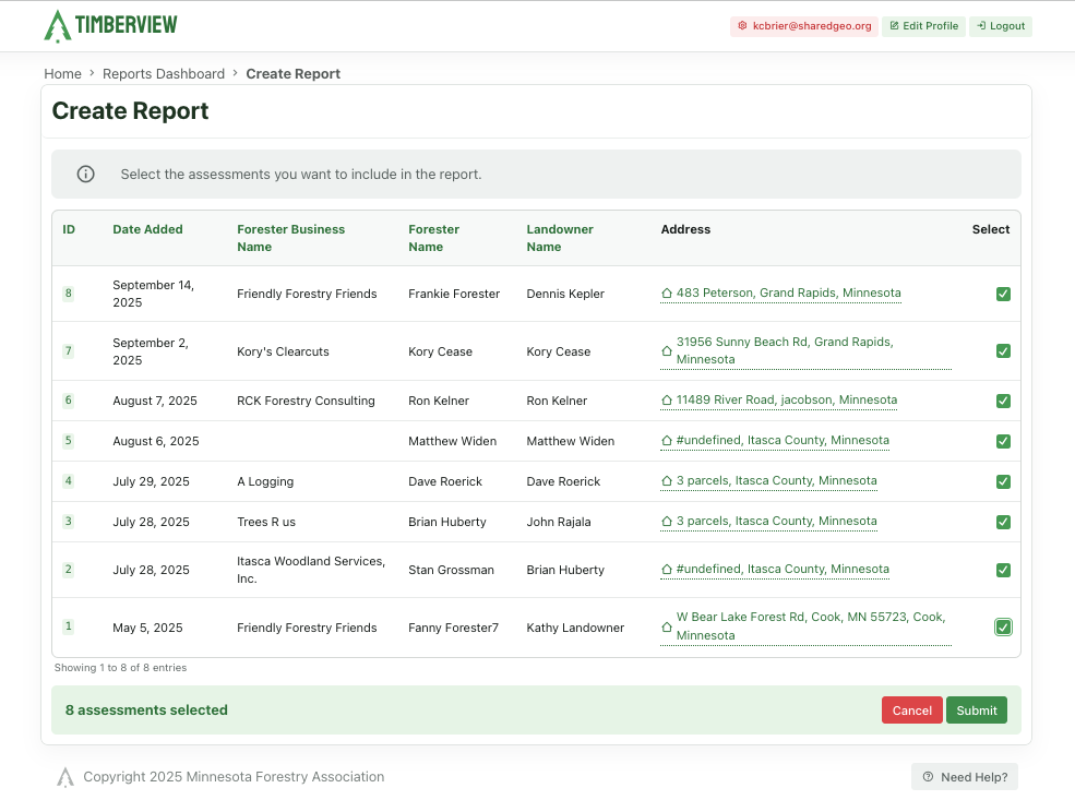 Create Report