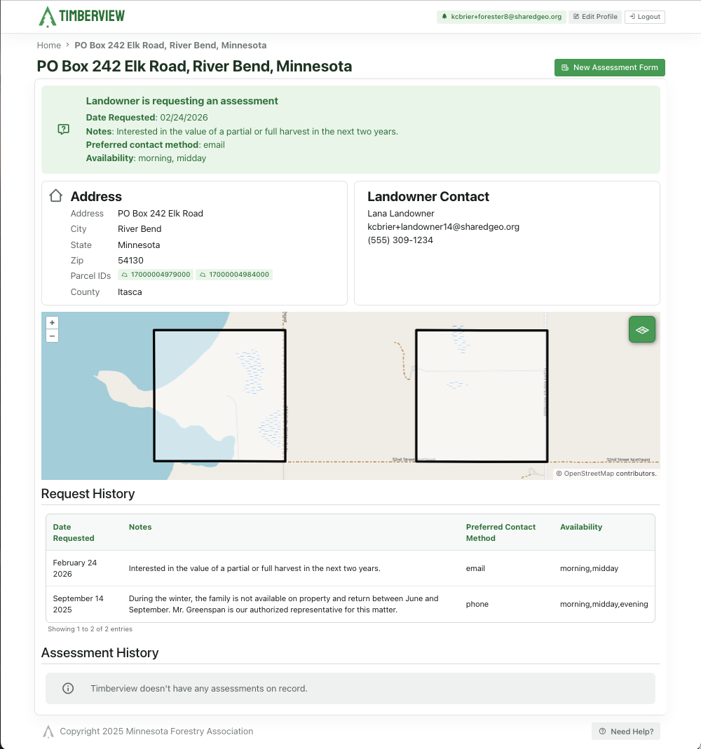 Assessment Request Details