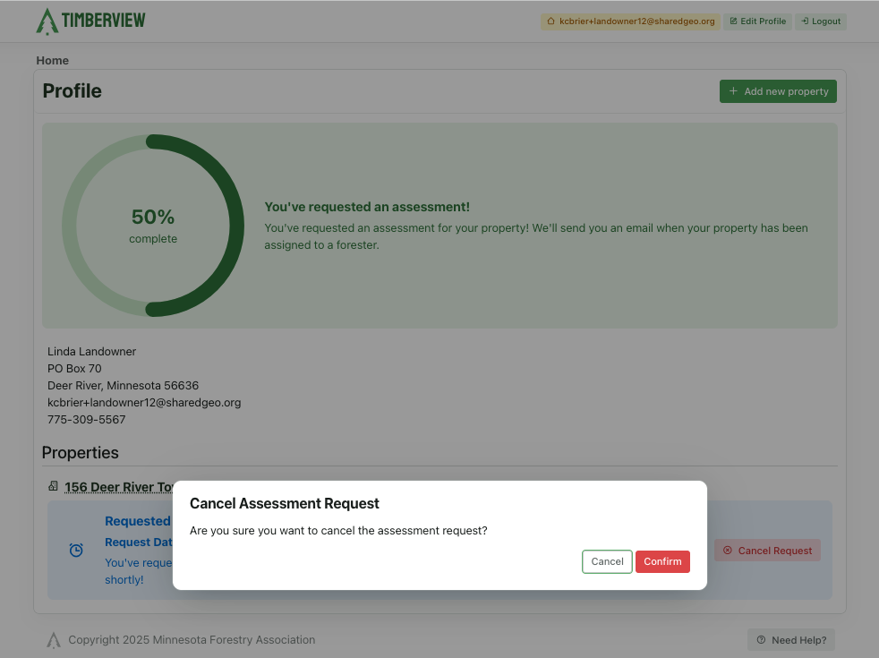 Review the completed assessment
